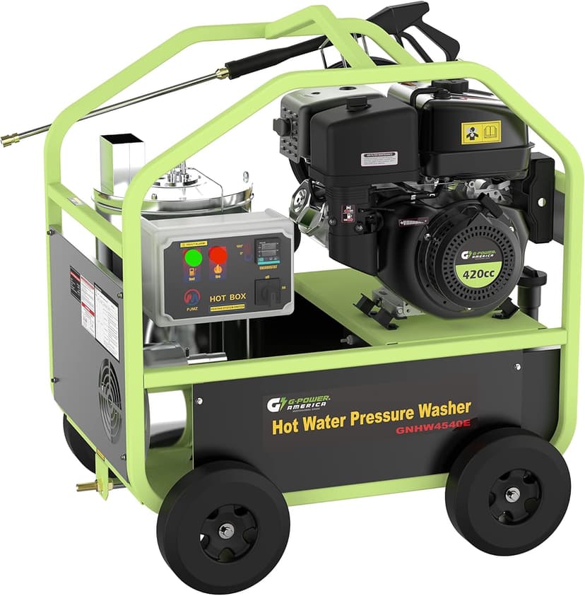 Commercial Hot Water Pressure Washer GNHW4540E - 4500 PSI, 4.1 GPM, Gas Engine, Diesel Burner