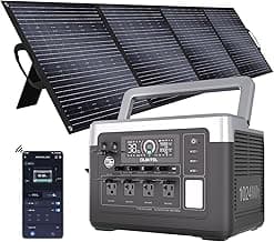 OUKITEL P1000 Plus 1800W Power Station with 200W Solar Panel, 1024Wh Solar Generator with 4 AC Outlets (3600W Peak), 1200W Fast Charging, APP Control Battery Backup for Home, Camping & RVs