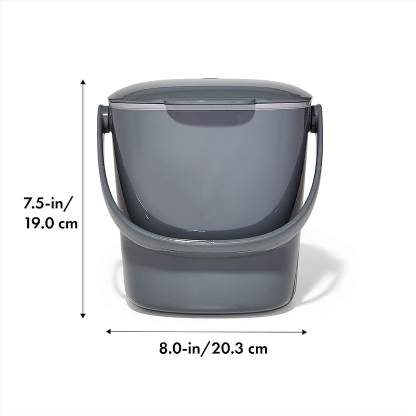 OXO Good Grips Easy-Clean Compost Bin, Charcoal - 0.75 GAL