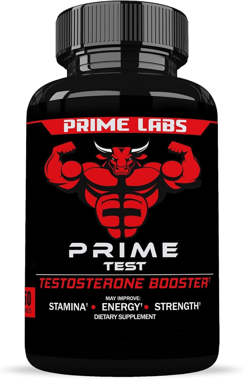 Prime Labs Men's Testosterone Booster - Stamina, Endurance, & Strength - 60 Caplets