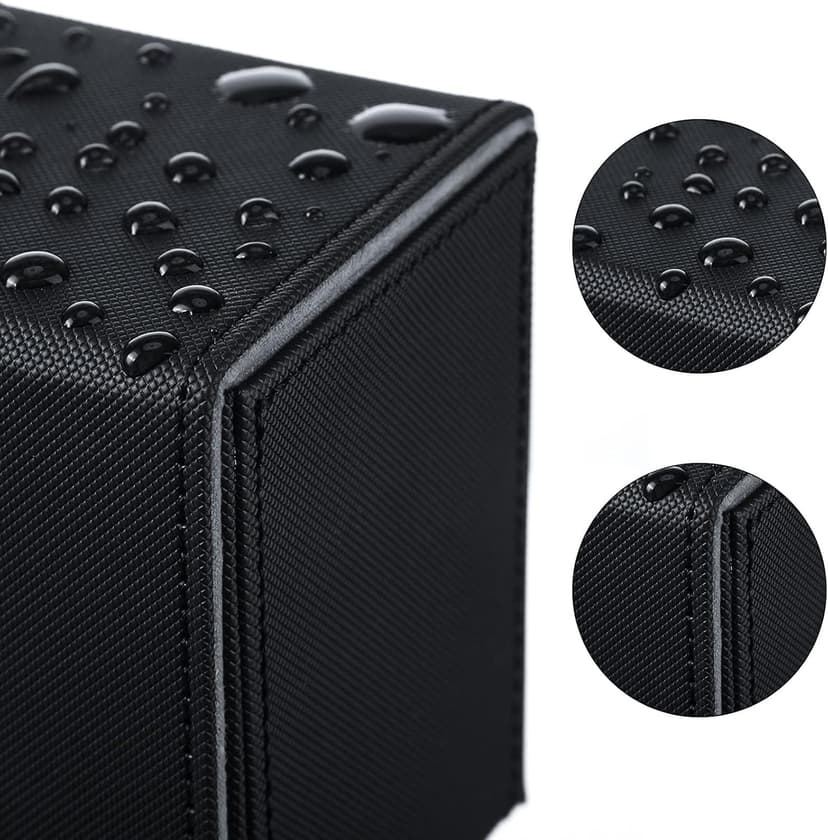 Yookeer 4 Pieces Leather Deck Card Boxes Cards Deck Game Box for Collectible Playing Card Box Compatible with MTG Commander(Black, Purple, Yellow, White,Horizontal)