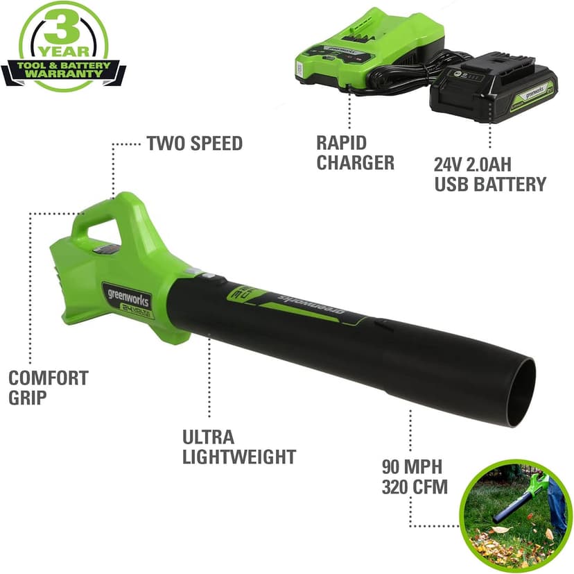 Greenworks 48V (2x24V) High - Performance Cordless Yard Tool Combo: 21" Self - Propelled Lawn Mower, 12" Trimmer & Blower, with 3 Batteries & 2 Chargers