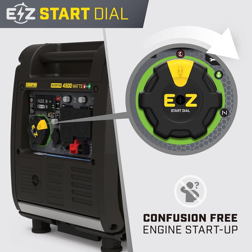 Champion Power Equipment 4500-Watt Electric Start Dual Fuel RV Ready Portable Inverter Generator with Quiet Technology and CO Shield