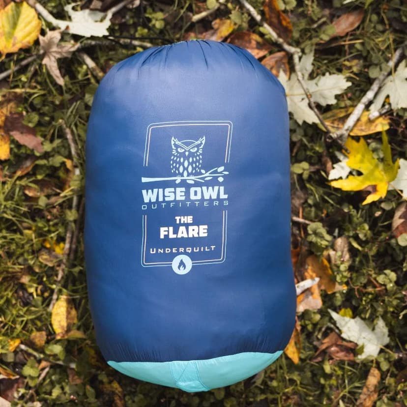 Wise Owl Outfitters Hammock Underquilt for Camping Hammock - Insulated Synthetic Underquilt for Single and Double Hammocks Blue