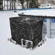 Pool Heater Winter Cover,with Plush Lining,Waterproof Swimming Pool Heater Cover Can Be Scaled to Different Sizes,Suitable for Most Heater up to 39" WX33 DX36 H