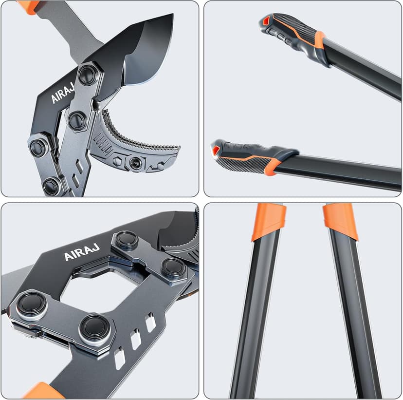 AIRAJ 27” Anvil Loppers for Tree Trimming Heavy Duty with Compound Action | Tree Branch Cutter with 2 Inch Cutting Capacity | Chops Thick Branches Ease | Garden Lopper Pruning Shears Heavy Duty
