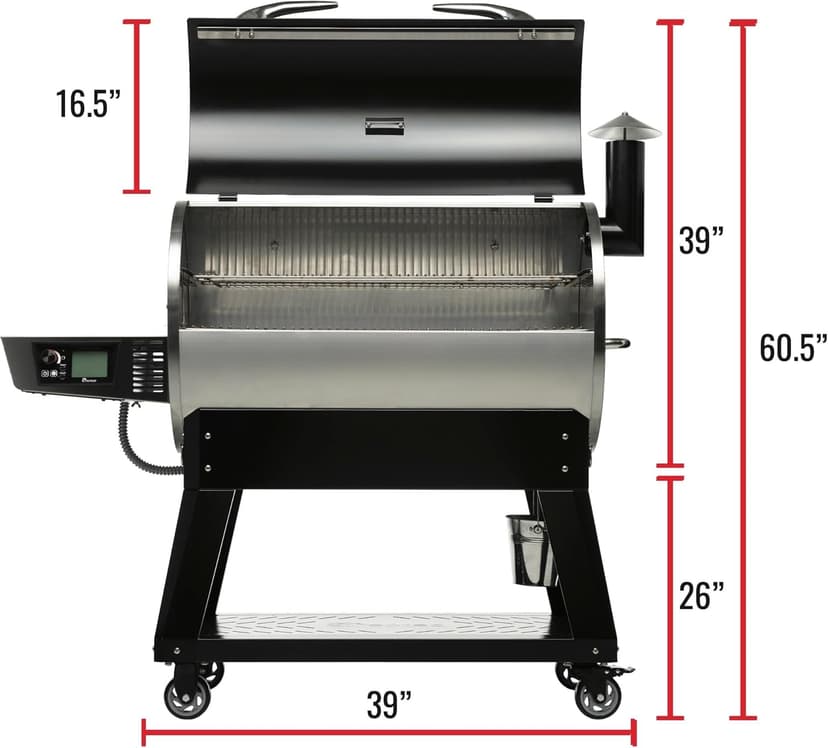 recteq Pellet Smoker Grill Flagship 1100, Wood Pellet Grill Smoker, Outdoor Grills & Smokers, Wi-Fi enabled, 1100 Sq. In. Cooking Area, 40 lbs Hopper