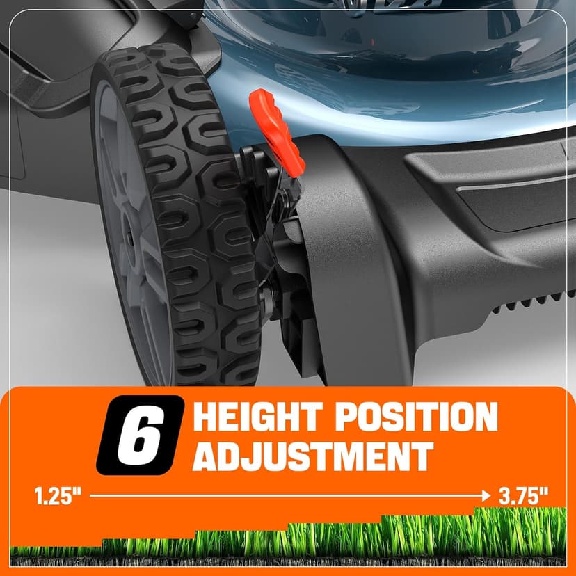 SENIX 144 cc Gas Lawn Mower, 21 inch 2-in-1 Push with Mulching and Side Discharge, 4-Cycle Engine, 6 Position Cutting Height Adjustment for Yard and Garden (LSPG-L6)