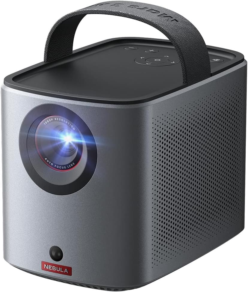 NEBULA Mars 3 Air GTV Projector - Netflix Officially Licensed, 400 ANSI-Lumen Brightness, Native 1080P, Dolby Digital Sound,150-Inch Picture, Built-In Battery for 2.5 Hours of Playtime Anywhere.