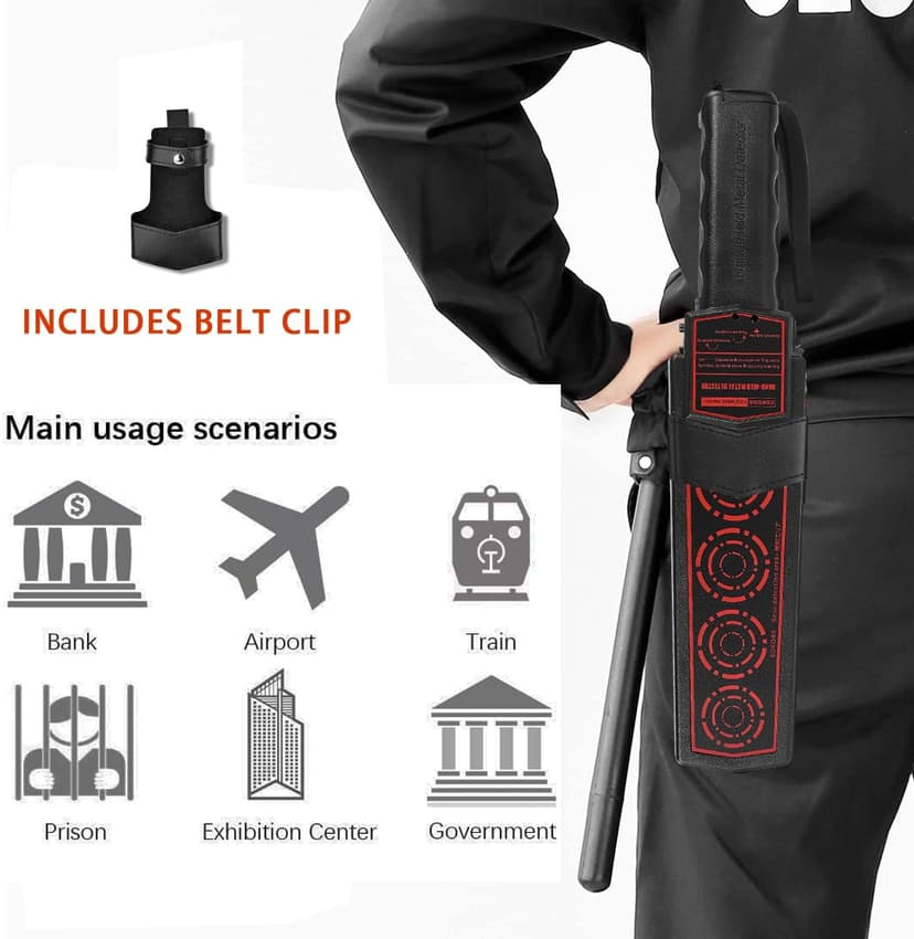Hand Held Metal Detector Wand,Portable High Sensitivity Security Wand and Woodworking Scanner Tool