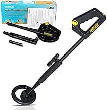 allsun Beach Metal DIY Beginner Detector Adjustable 40.6 Inch Water Full Proof Gold Handheld Metal Finder 6” Search Coil Black