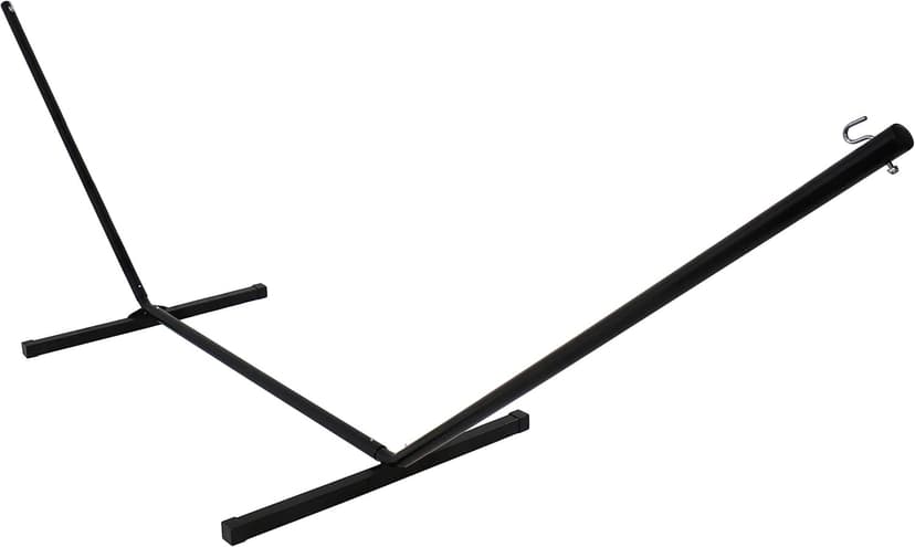 Sunnydaze Steel Hammock Stand for Outside - 350-Pound Capacity Indoor/Outdoor Hammock Stand Only - Black Powder-Coated Finish - 12-Foot