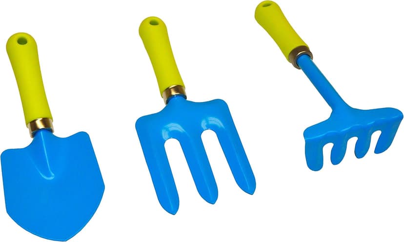 G & F Products 10051 JustForKids Kids Water Pail with Garden Tools Set, Blue,4 pieces