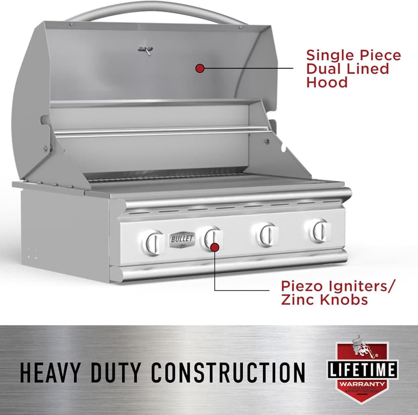 Bull Outlaw 30-Inch Built-In Grill (BG-26039), Natural Gas
