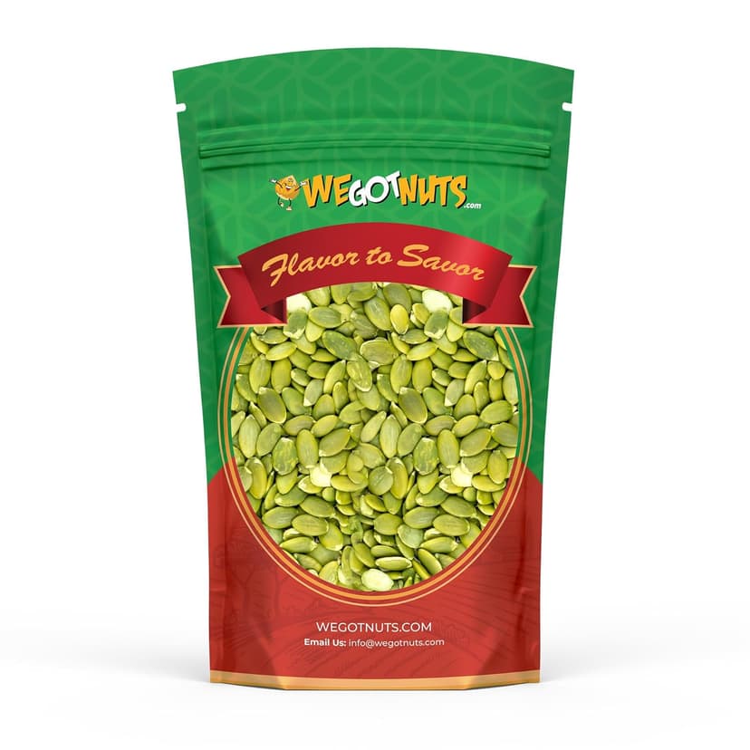 We Got Nuts Pumpkin Seeds Healthy Snacks 5Lbs (80oz) Bag | Raw Pepitas No Preservatives Added, 100% Natural With No Shell | For Baking, Salad Toppings, Cereal, Roasting | Low Calorie Nuts,