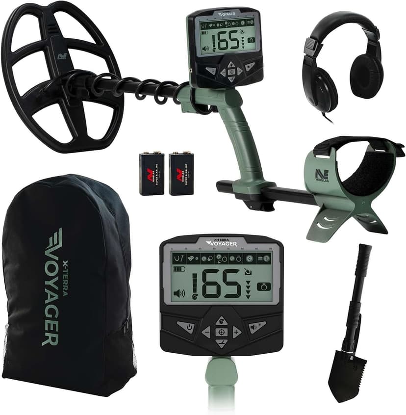 MINELAB X-Terra Voyager Metal Detector for Adults, All Terrain, Waterproof,Target ID, 4 Modes, Kit with Headphones & Digger