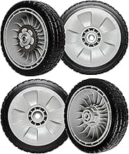 (4 Pack) Lawn Mower Wheels Kit Compatible with Honda HRR216 HRS216 HRT216 Walk Behind Lawn Mower - 2 Rear Wheels Replaces 42710-VE2-M02ZE + 2 Front Wheels Replace for 44710-VL0-L02ZB