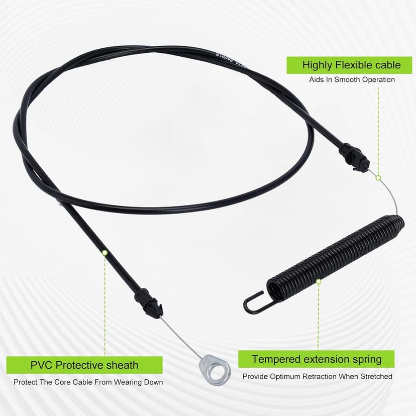 532435111 435111 Deck Engagement Clutch Cable for Craftsman YT3000 YS4500 YT4000 YTS4000 YTS3000 DYS4500 DY4500 Husqvar Poulan Ariens Lawn Mowers Replaces 532197257 532408714 435111