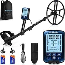 14'' Metal Detectors for Adults, Waterproof Double-D Search Coil, Professional Metal Detector with Pinpoint Mode, 13 inch Detection Depth, 4 Modes