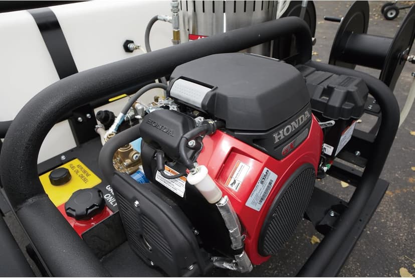 NorthStar Trailer-Mounted Portable Hot Water Commercial Pressure Power Washer - 4000 PSI, 4.0 GPM, Direct Drive, Honda Engine, 200-Gal. Water Tank