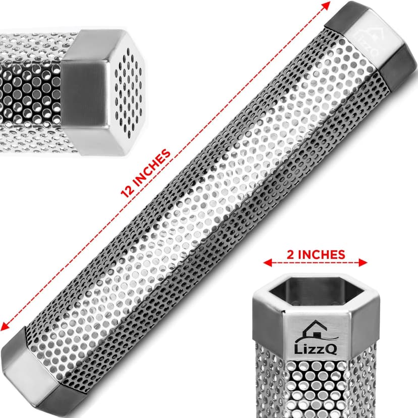 Premium Pellet Smoker Tube 12" (Set of 2) - 5 Hours of Billowing Smoke, Hot or Cold Smoking, for Any Grill or Smoker, An Easy and Safe Way to Provide Smoking, Free eBook Grilling Ideas & Recipes