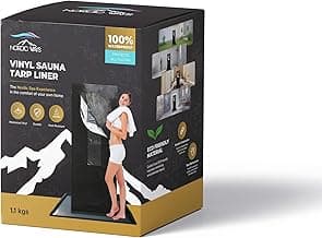 Premium Portable Sauna Liner Tarp - Medical Grade PVC Vinyl Floor Protector - Black Waterproof Heat-Resistant Moisture Barrier for Indoor Outdoor Sauna Use - Universal Sauna Floor Protection Mat