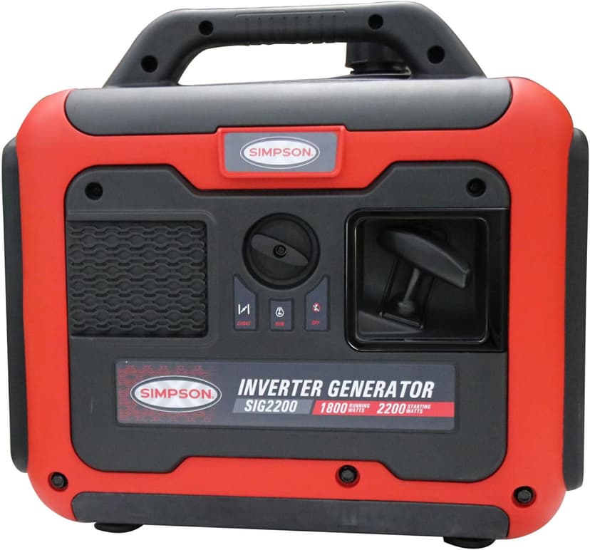 SIMPSON Cleaning SIG2218 Portable Gas Inverter Generator Power Station for Camping, RV, Home Use, Construction, and More, 2200 Starting Watts 1800 Running Watts
