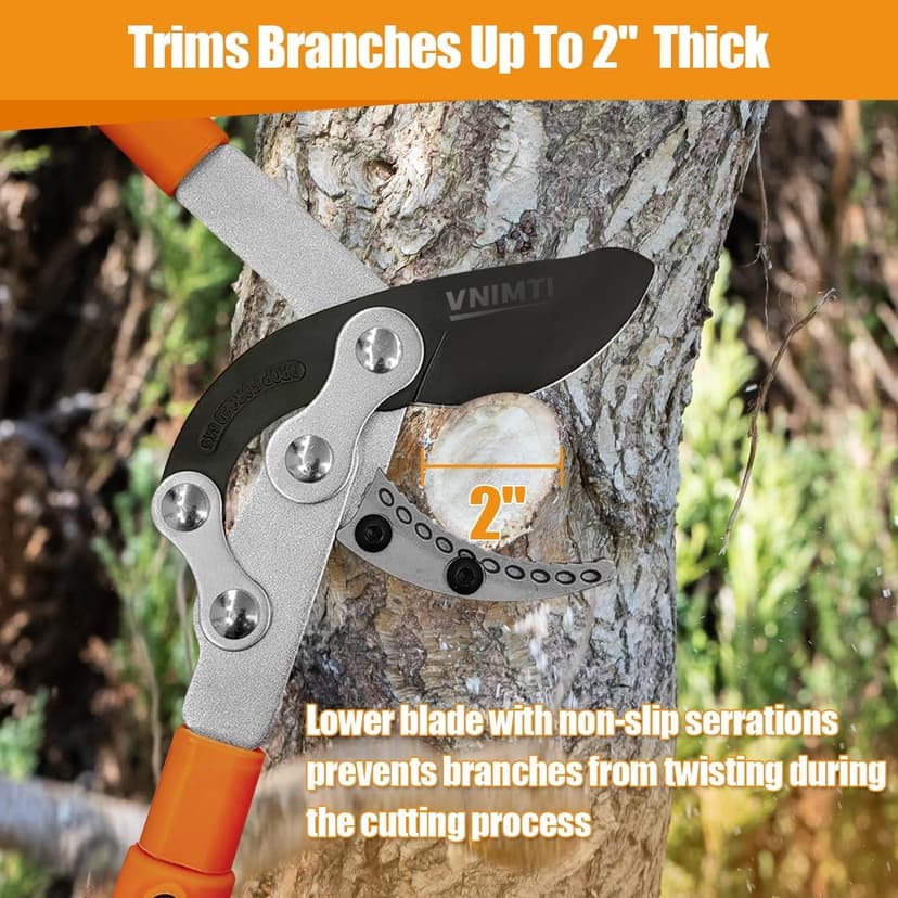Lopper for Tree Trimming, 27-41'' Extendable Garden Lopper with Compound Action, Heavy Duty Branch Cutter for Trees, Orange