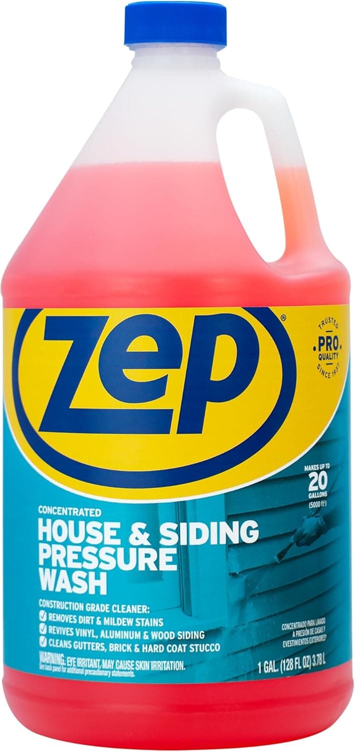Zep House and Siding Pressure Wash Cleaner Concentrate - 1 Gallon (Case of 2) ZUVWS128 - Construction Grade Formula
