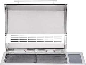 Kenyon Texan Built-In Electric Grill with Faceted Single Piece Lid and Standard Lite Touch Control, Stainless Steel Body, UL-Approved for Use Indoors and Outdoors, No-Flame Grill, 240 Volts