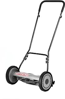 Great States 815-18 18-Inch 5-Blade Push Reel Lawn Mower, 18-Inch, 5-Blade, Grey