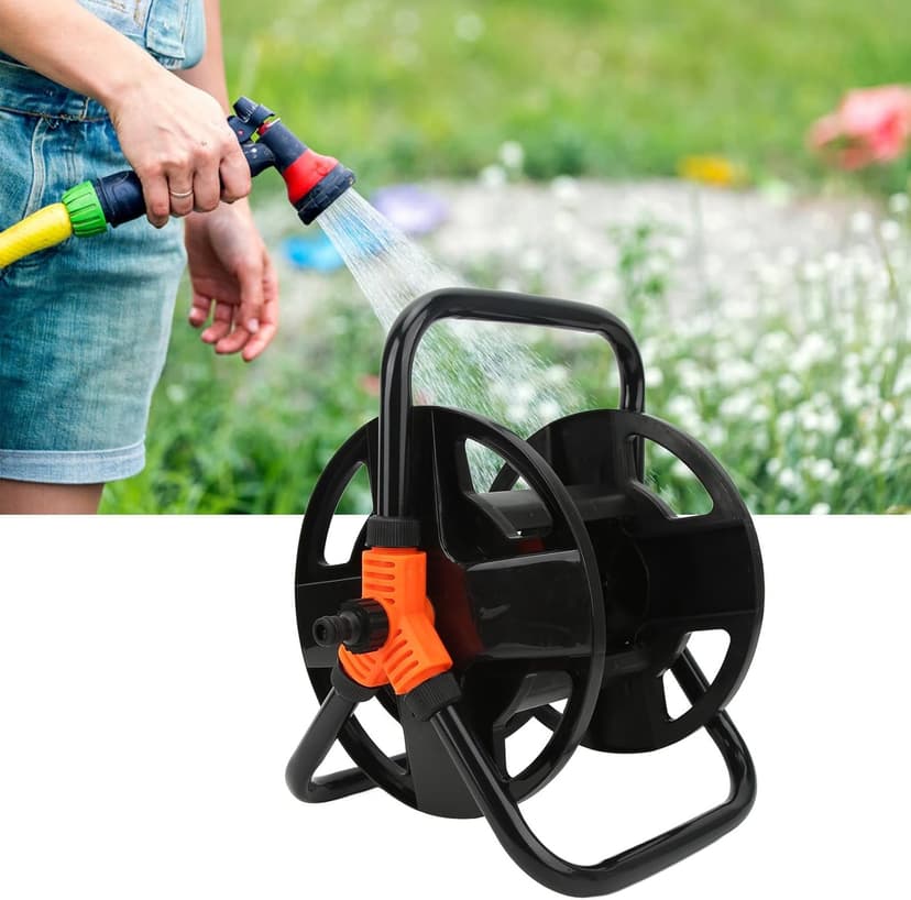 Hose Winding Reel, Portable Garden Hose Reel Cart, Hose Reel Water Pipe Storage Rack, ABS Single Arm Tool for Garden Car Washing Watering