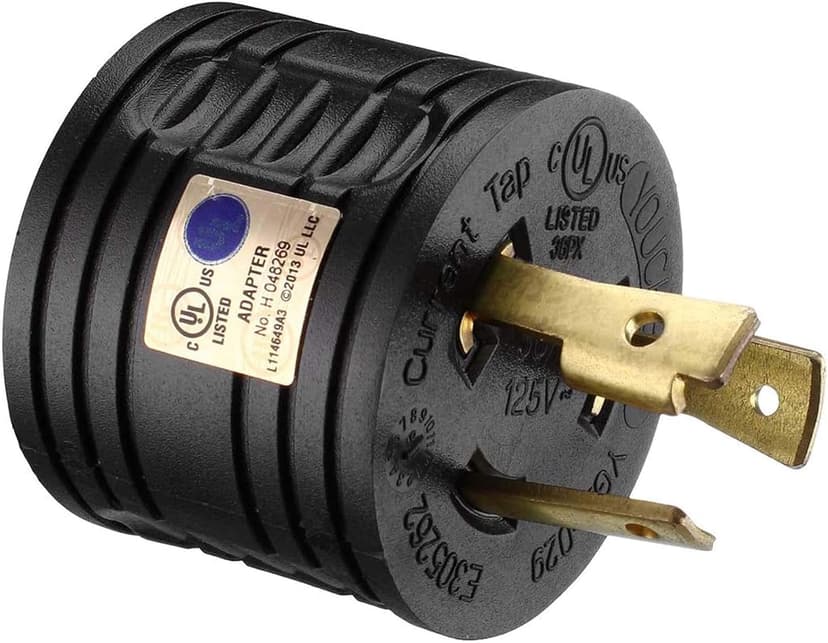 Miady RV Generator Adapter, 3-Prong 30A Male to 30Amp Female RV Power Plug for Camper Motorhome Trailer/UL Listed