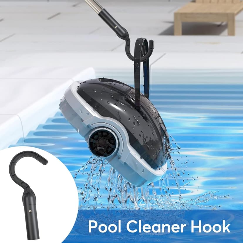 Hook for All Robotic Pool Cleaner, Accessories Hook Customized for Pool Vacuum Robot, Robotic Pool Cleaner Including Cordless, Above Ground and Underwater, Suitable for Telescopic Poles
