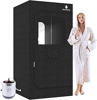 Portable Home Spa - Person Steam Sauna Tent with Quick Heat (1600W), Smart Remote & Leak-Proof Design - Sauna Box with FCC Certified Relaxation in 10 Minutes, (70.9"x 35.4"x 35.4")