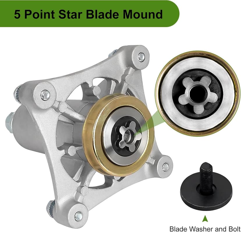 Belleone 187292 Mower Spindle for 42" 46" 48" 54" Deck, 587819701 Mandrel Assembly Fits for Craftsman Husqvarna Ariens Poulan Pro, Replace for 192870 532187281 532187292 567253301
