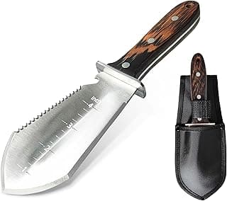 4-in-1 Hori Hori Garden Knife Heavy-Duty Small Gardening Trowel, for quick digging, cutting, weeding