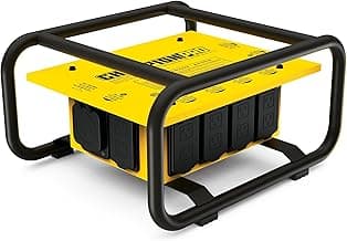 Champion Power Equipment Pro Grade OSHA Compliant Power Distribution Box, 50-Amp Twist Lock Inlet, Six 120V GFCI Duplexes, One 120/240V 30A Locking Outlet, 30A and 50A RV Adapters