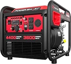 PowerSmart Portable Inverter Generator 4450W, Gas Powered, CO-Sensor, EPA Compliant, Lightweight & Quiet for Home Use and Emergency Backup, Camping