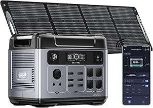OUKITEL P2001 Plus 2400W Power Station(Peak 5000W), 2048Wh Solar Generator with 400W Solar Panel 4XAC Outlets, 1800W Fast Charging APP Control LiFePO4 Battery Backup for Home Emergency Camping RV
