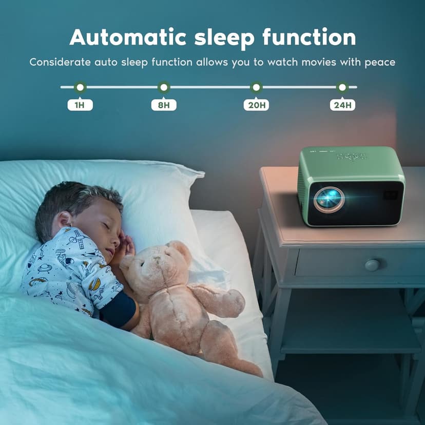 【Electric Focus】4K Projector with WiFi and Bluetooth, TMY Portable Projector with Zoom Function, Movie Projector for Phone/TV Stick/HDMI/USB/Laptop/DVD/PS5, Mini Projector for Bedroom or Outdoor
