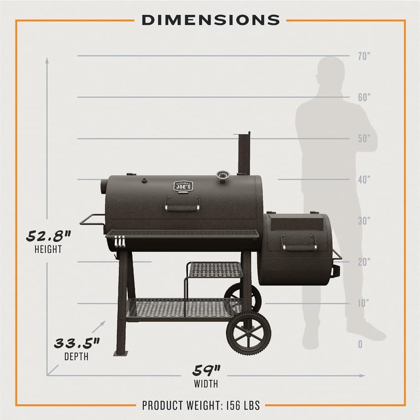 Oklahoma Joes® Highland Offset Reverse Flow Smoker and Grill - 24203003