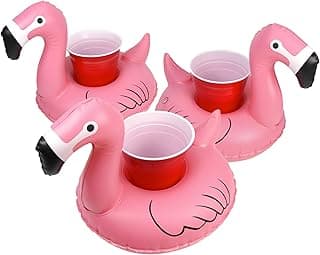 GoFloats Inflatable Pool and Hot Tub Drink Holders (3 Pack) (Choose - Unicorn, Flamingo, Palm Tree and More)