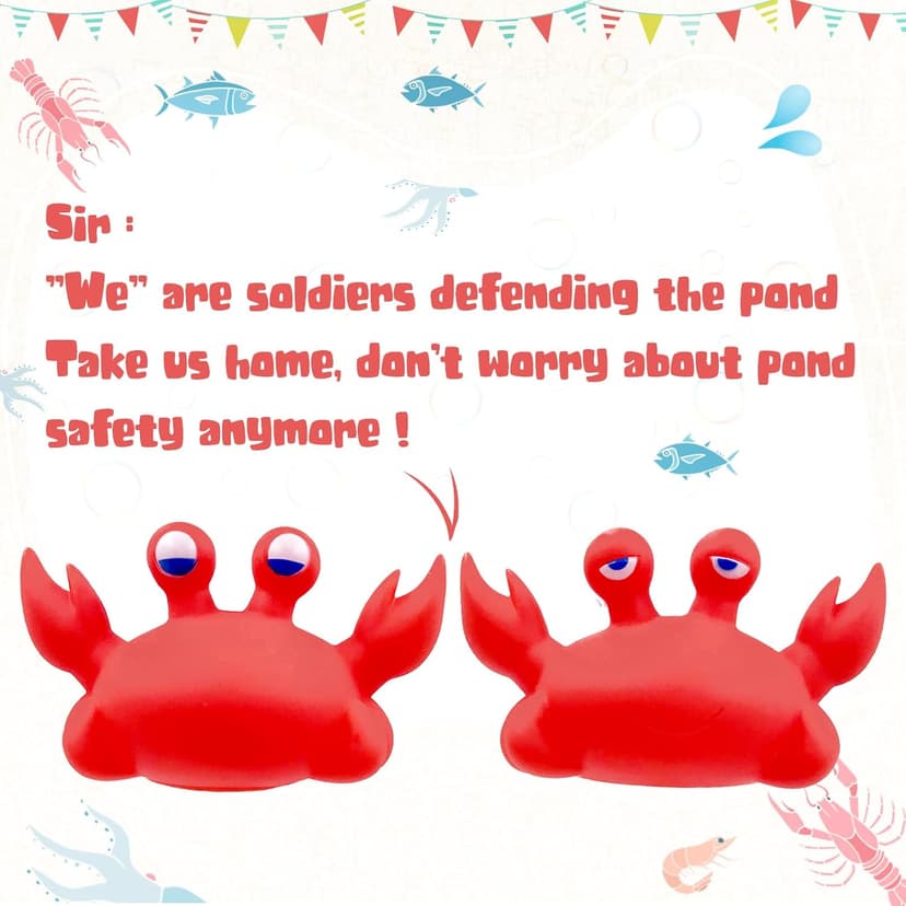 XY-WQ 2 Packs Floating Pool Thermometer, Large Size Easy Read for Water Temperature with String - Indoor and Outdoor Swimming Pools and Spas (Crocodile & Crab 04)