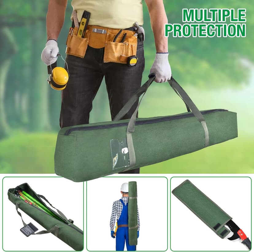 Scalebeard 26FT Pole Saws for Tree Trimming, Lightweight & Sturdy Tree Pruner with Thickened Saw Blade and Scissors for High Branches Trimming, Extendable Tree Trimmer for Pruning Palms and Shrubs