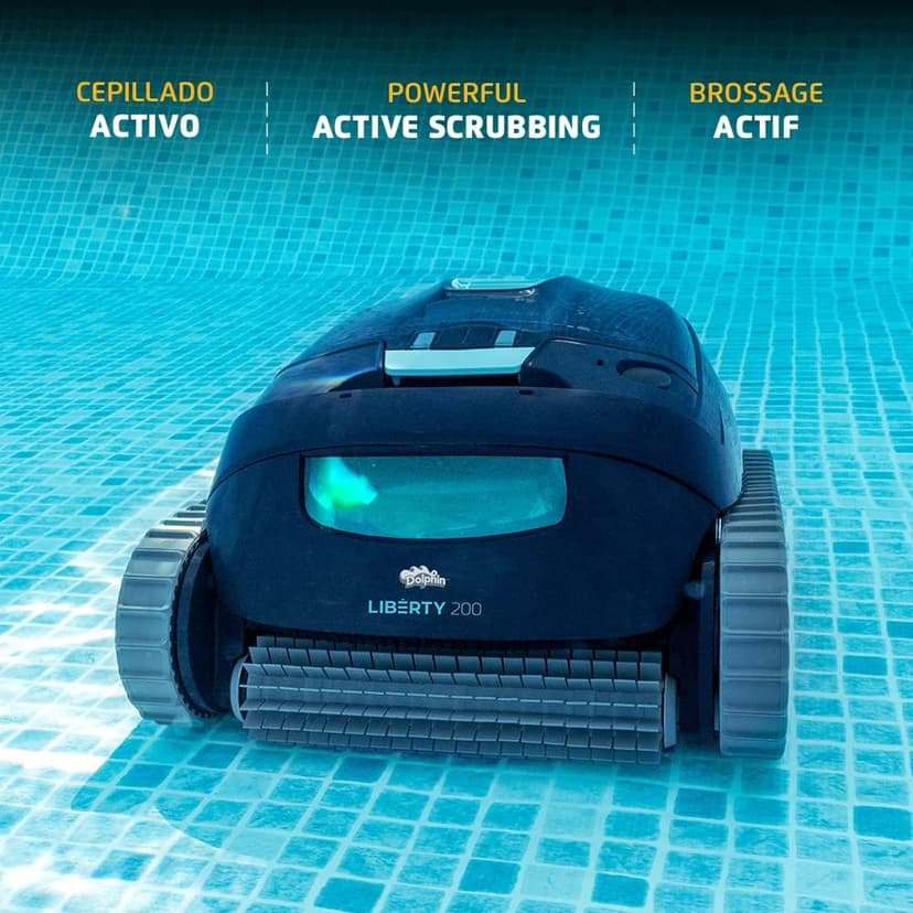 Dolphin (2025 Model) Liberty 200 Cordless Automatic Robotic Pool Vacuum Cleaner, Magnetic Charging, Wall Climbing Scrubber, Ideal for In-Ground Pools up to 33 FT in Length