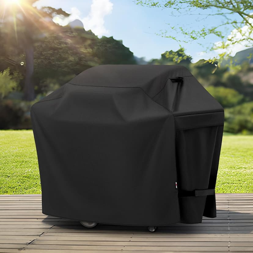 Unicook Grill Cover 60 Inch, Heavy Duty Waterproof Gas Grill Cover for Outside, Fade Resistant Outdoor Barbecue Protector, Compatible with Weber Char-Broil Nexgrill BBQs up to 58" Wide
