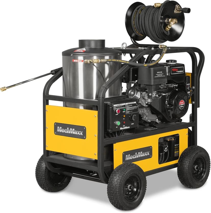 4000 PSI 4 GPM 15 HP E-Start Gas Engine Hot Water Pressure Washer with Hose Reel, HPW40D