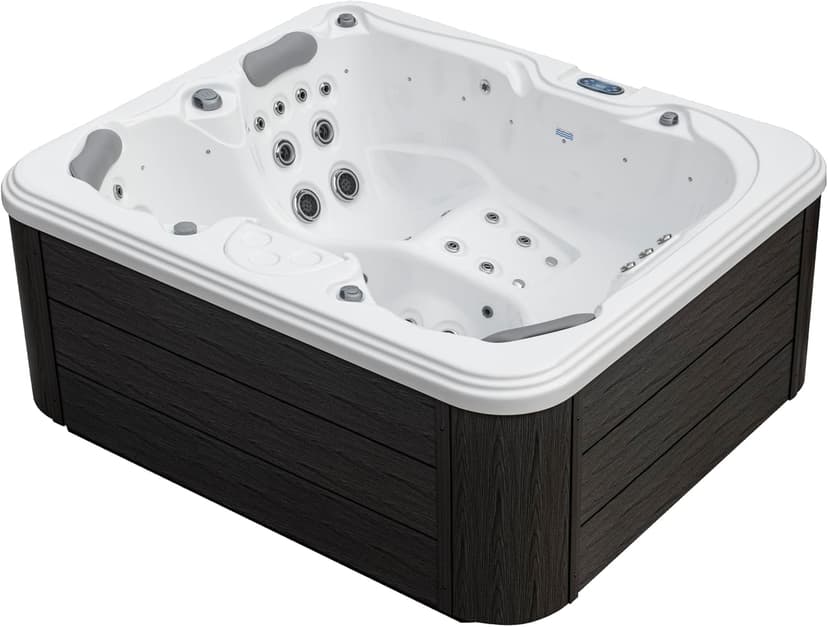 Excellence Outdoor Hot Tub, FIts 4 Adults, Indoor Outdoor Hot Tub, 41 Jets, Cover Included, Lounger Spa, Bluetooth Stereo, LED Water Fall, Wellness Tool, Aqualife by Strong Spas
