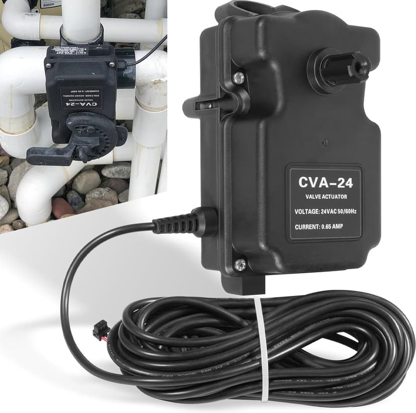 Yoursme CVA-24T Valve Actuator Replacement Part for Pentair 263045 Valve Actuator, 24 Volt AC 180 Degree Rotation, 25 Feet Cable, for 2 or 3 Port Valves, Compatible with All 24VAC Control Systems